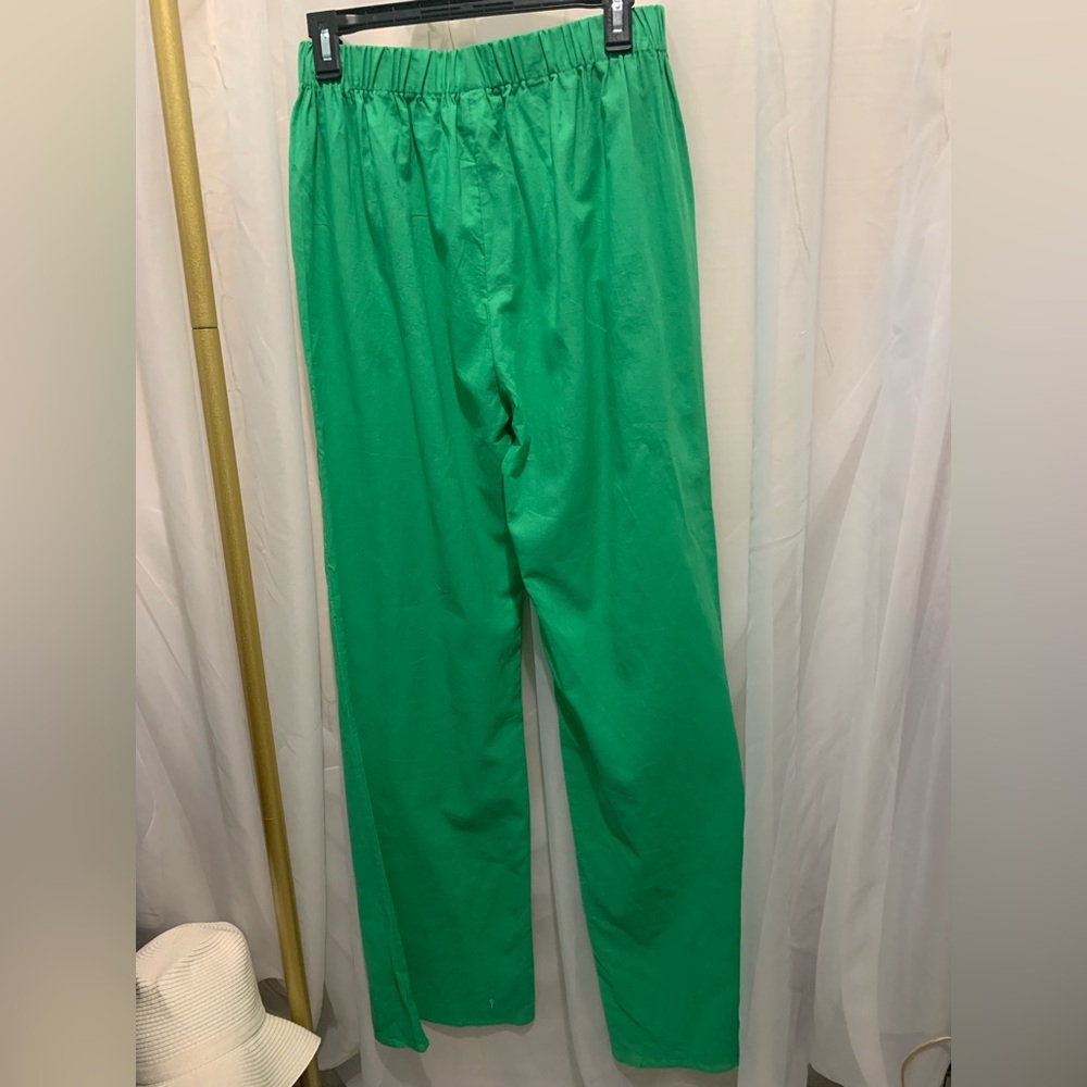 Commense Oversized Linen Tied Two Piece Pants Set - Picture 7 of 11